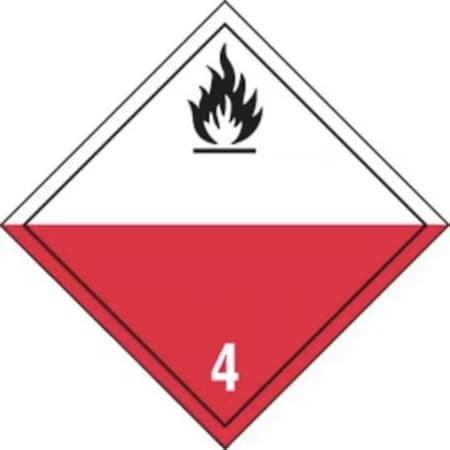 Accuform TDG PLACARD CLASS 4 273MM x 273MM TCP424VS100 TCP424VS100